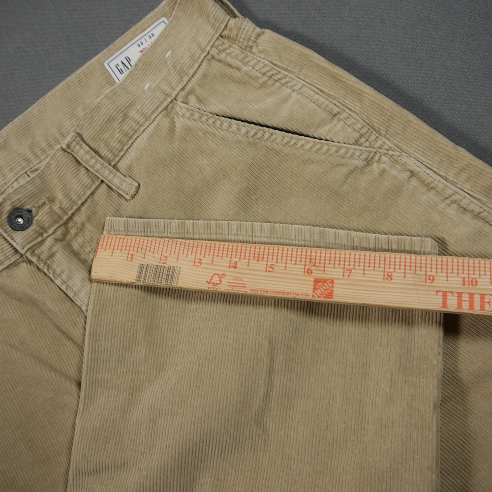 Gap 90s Loose Corduroy Carpenter Men Pants 33x30 Retro Cabin Academia Y2K - Picture 6 of 15